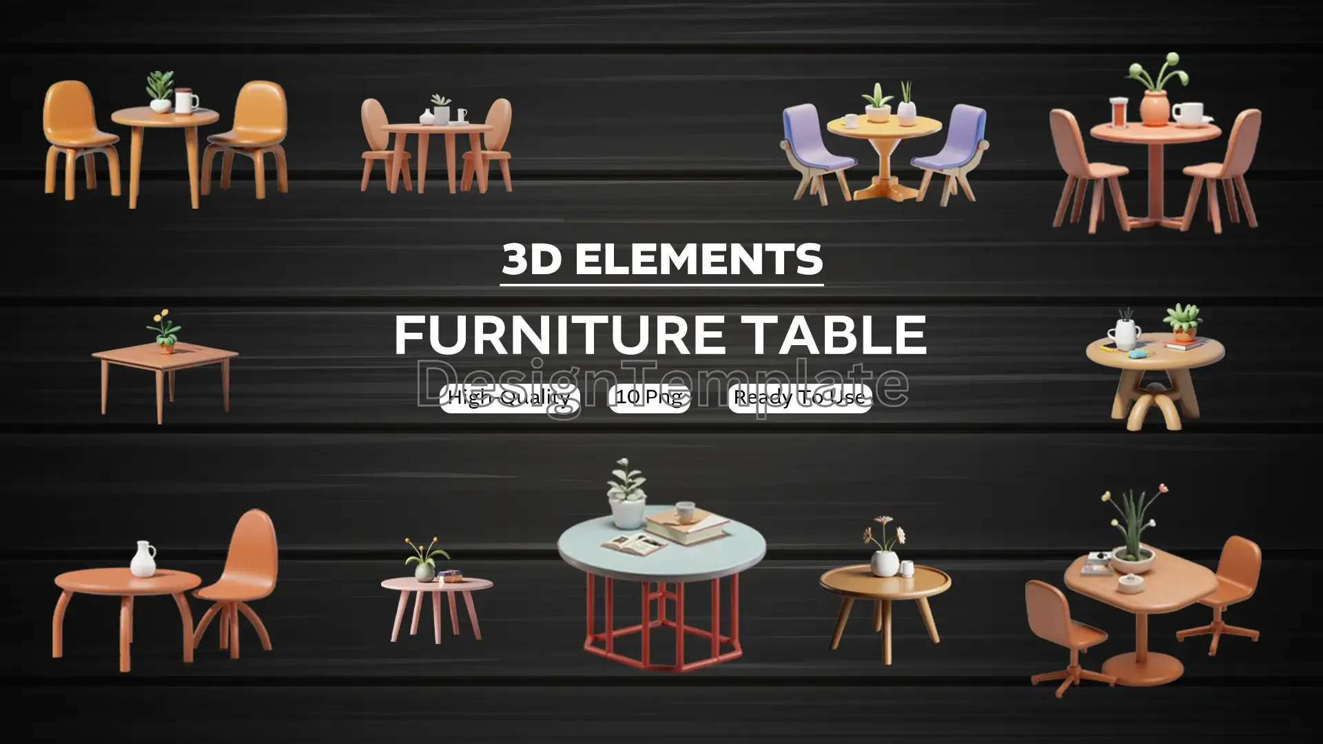 Gathering Spaces Exquisite 3D Table Elements Pack image